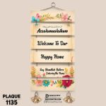 DDecorator Assalamualaikum Floral Frame Welcome Home Wall Hanging Wall Plaque Home Decoration Wall Decoration For Wall And Door - PLAQUE1135