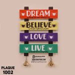 DDecorator Love & Live Wall Plaque Wall Hanging Home Decoration Wall Decoration For Wall And Door - PLAQUE1002
