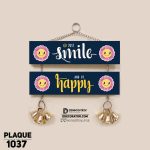 DDecorator Just Smile And Be Happy Wall Hanging Wall Plaque Home Decoration Wall Decoration For Wall And Door - PLAQUE1037