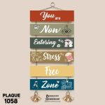DDecorator Stress Free Zone Wall Hanging Wall Plaque Home Decoration Wall Decoration For Wall And Door - PLAQUE1058