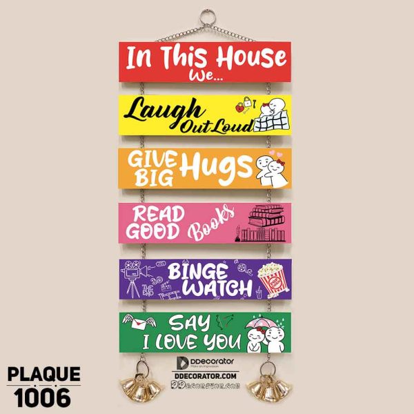 DDecorator In This House Wall Plaque Wall Hanging Home Decoration Wall Decoration For Wall And Door - PLAQUE1006