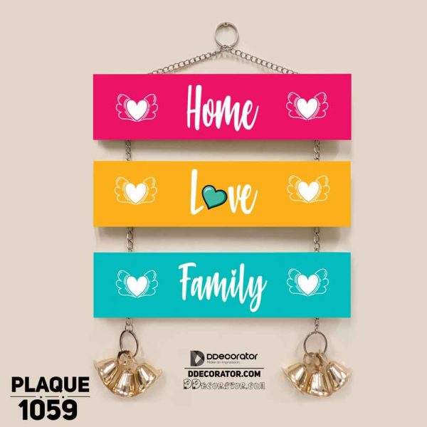 DDecorator Home Love Family Wall Hanging Wall Plaque Home Decoration Wall Decoration For Wall And Door - PLAQUE1059