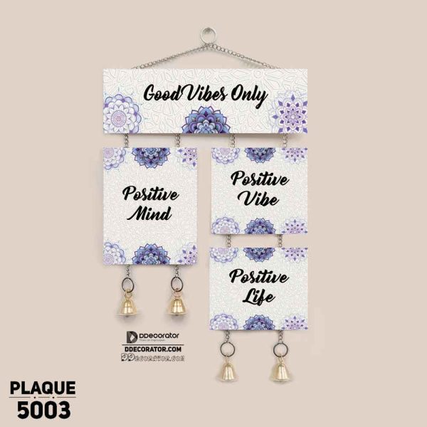 DDecorator Motivational Good Vibes Only Premium Wall Hanging Wall Plaque Home Decoration Wall Decoration For Wall And Door - PLAQUE5003