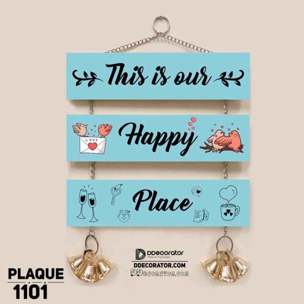 DDecorator This Is Our Happy Place Wall Hanging Wall Plaque Home Decoration Wall Decoration For Wall And Door - PLAQUE1101