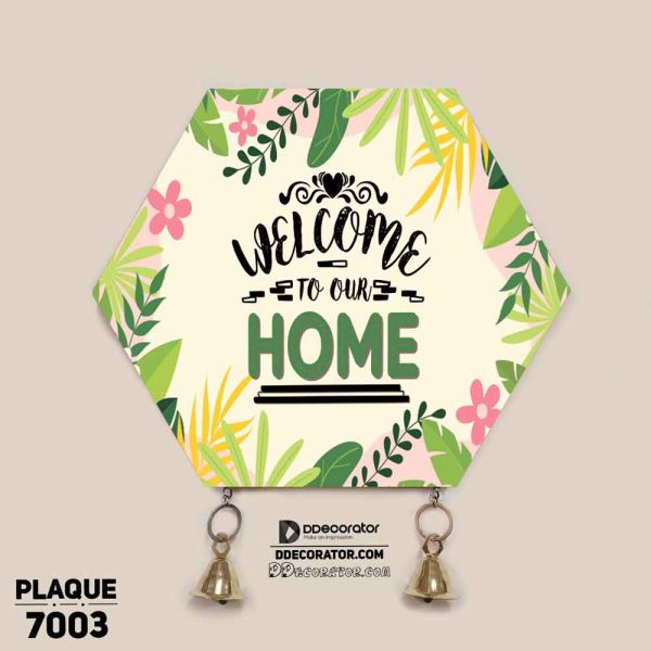 DDecorator Hexagone Shape Welcome Home Wall Hanging Wall Plaque Home Decoration Wall Decoration For Wall And Door - PLAQUE7003